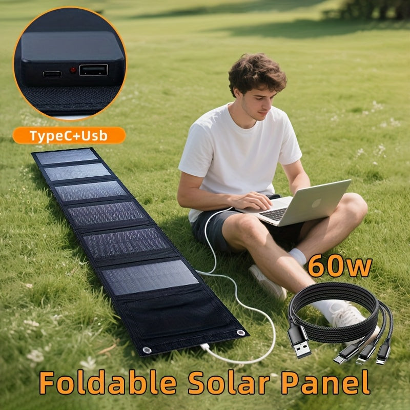 NNETM Foldable 60W Portable Solar Charging Panel