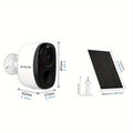 NNETM Wireless Solar Security Camera Outdoor (3MP Night Vision)